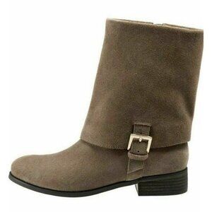 Trotters Limona Boot Dark Taupe Cow Suede Women's Size 7.5W US